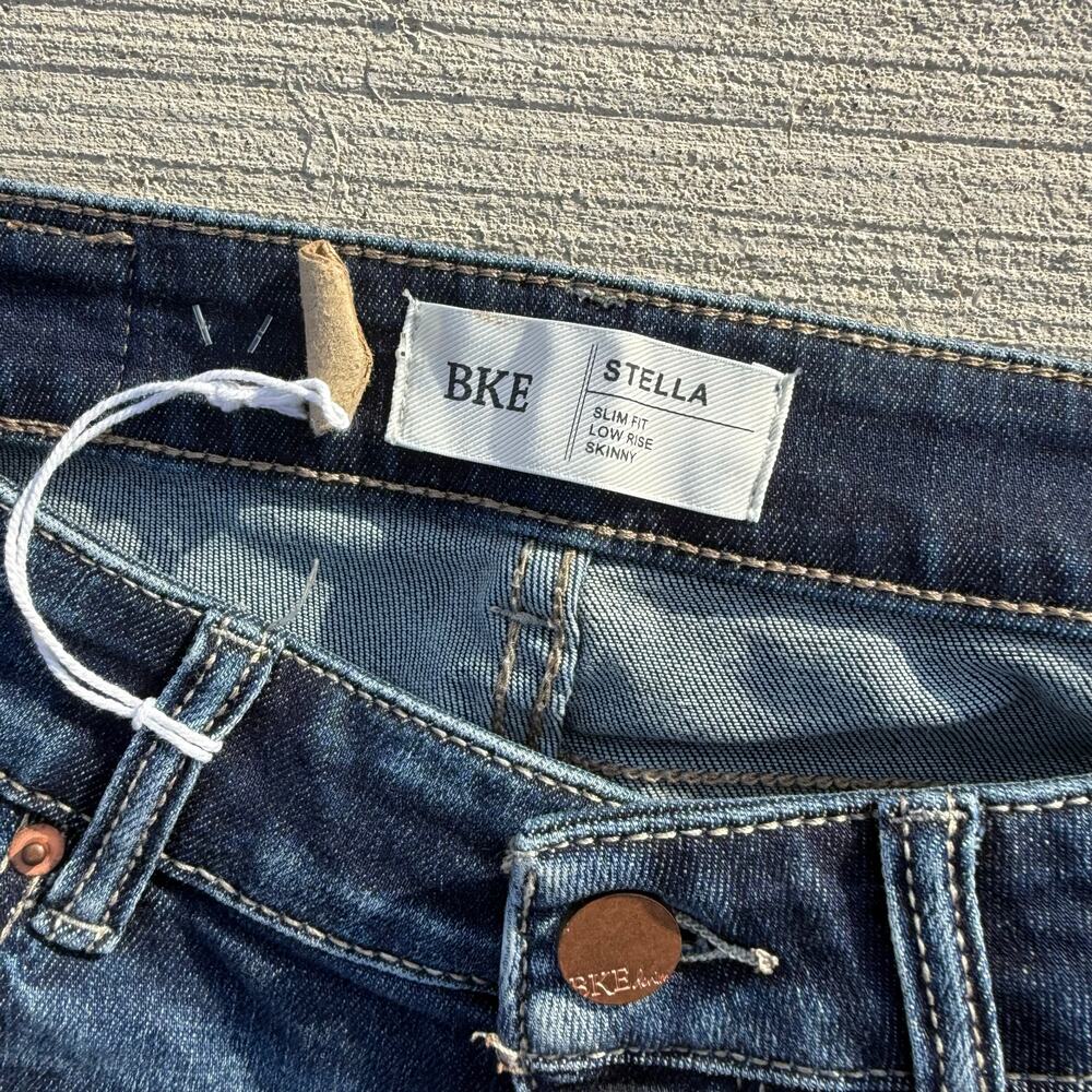 Buckle BKE Stella 26R Cuffed Slim Fit Low Rise Skinny Blue Jeans Style ABK4211 - Picture 5 of 11